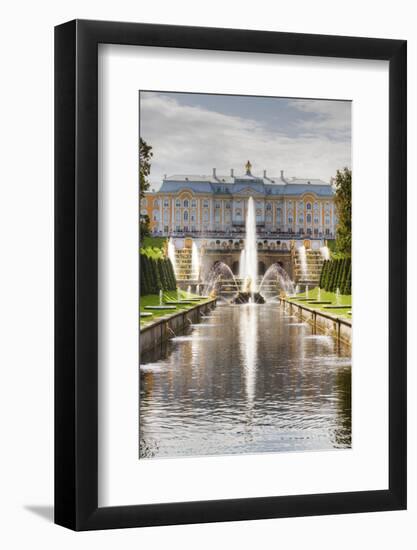 Samson Fountain, Great Palace, view from Sea Canal, Peterhof, UNESCO World Heritage Site, near St.-Richard Maschmeyer-Framed Photographic Print
