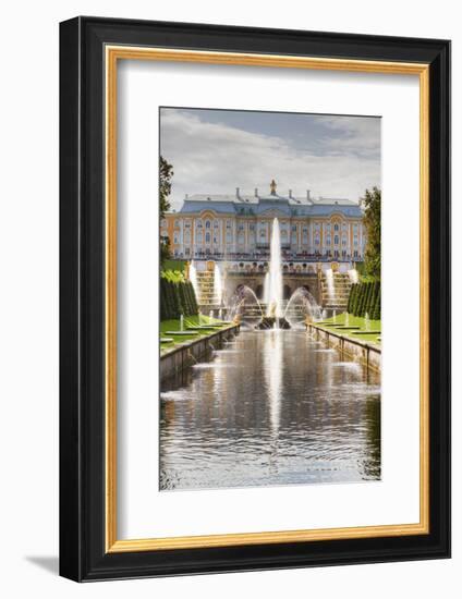 Samson Fountain, Great Palace, view from Sea Canal, Peterhof, UNESCO World Heritage Site, near St.-Richard Maschmeyer-Framed Photographic Print