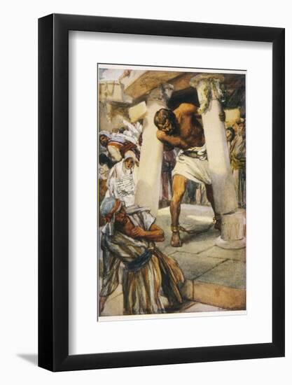 Samson Pulls Down the Pillars of the Temple-null-Framed Photographic Print