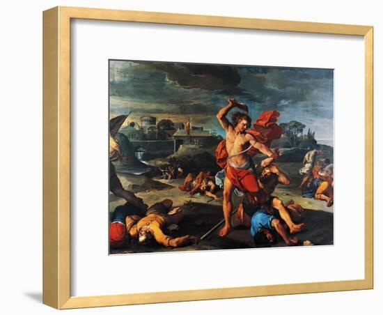 Samson Slaying Philistines-Aureliano Milani-Framed Giclee Print