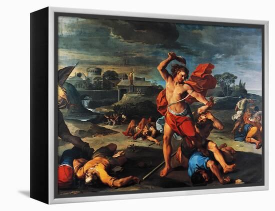 Samson Slaying Philistines-Aureliano Milani-Framed Premier Image Canvas