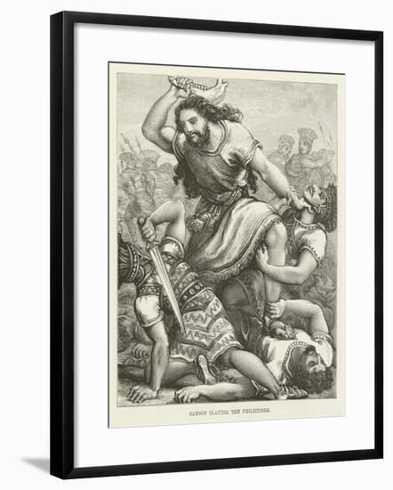 Samson Slaying the Philistines-null-Framed Giclee Print