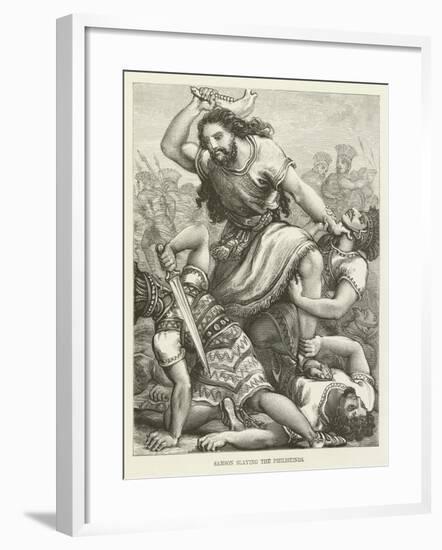 Samson Slaying the Philistines-null-Framed Giclee Print