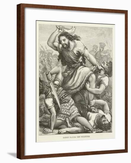 Samson Slaying the Philistines-null-Framed Giclee Print