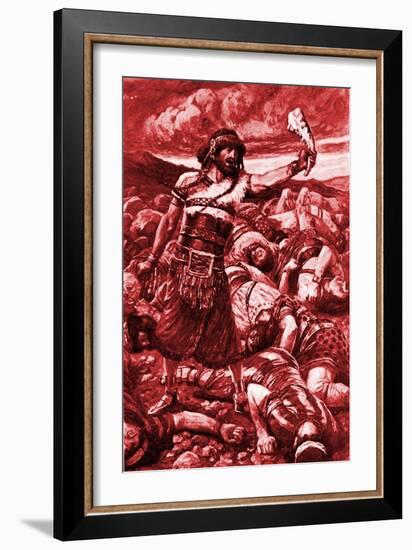 Samson slays a thousand men by Tissot - Bible-James Jacques Joseph Tissot-Framed Giclee Print