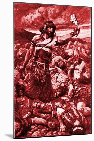 Samson slays a thousand men by Tissot - Bible-James Jacques Joseph Tissot-Mounted Giclee Print
