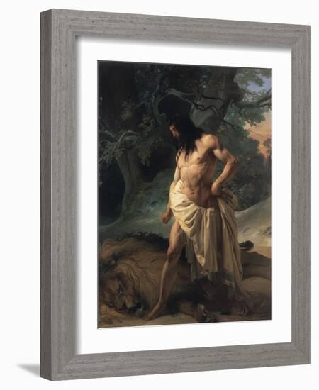 Samson Slays the Lion-Francesco Hayez-Framed Giclee Print