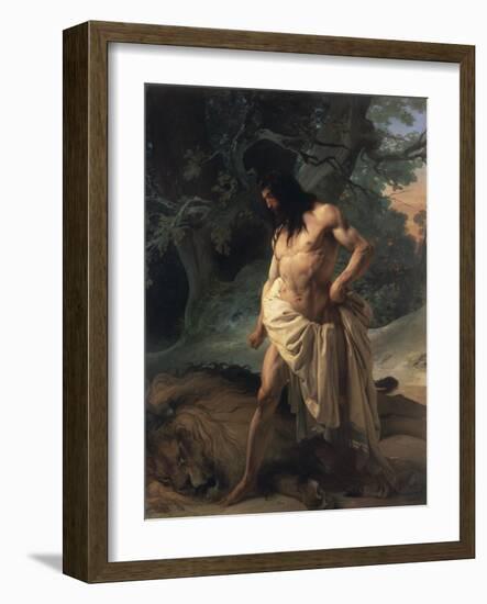 Samson Slays the Lion-Francesco Hayez-Framed Giclee Print