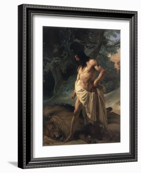 Samson Slays the Lion-Francesco Hayez-Framed Giclee Print