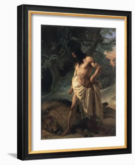 Samson Slays the Lion-Francesco Hayez-Framed Giclee Print