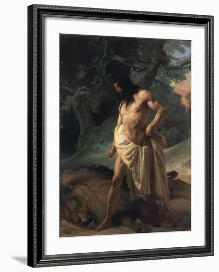 Samson Slays the Lion-Francesco Hayez-Framed Giclee Print