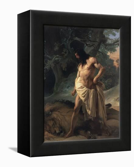 Samson Slays the Lion-Francesco Hayez-Framed Premier Image Canvas