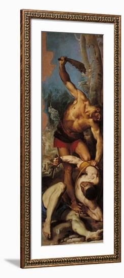 Samson Struggling Against the Philistines-Odoardo Borrani-Framed Giclee Print