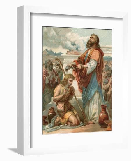 Samuel Anointing David King of Israel-English School-Framed Giclee Print