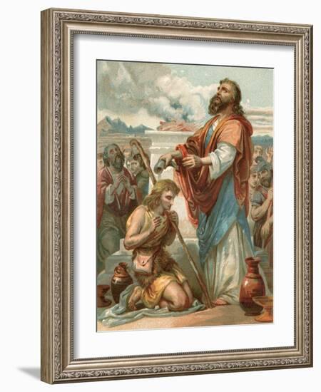 Samuel Anointing David King of Israel-English School-Framed Giclee Print