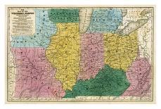 Map of the Western States, c.1839-Samuel Augustus Mitchell-Art Print