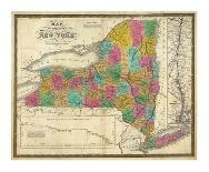 Map of the New England or Eastern States, c.1839-Samuel Augustus Mitchell-Art Print