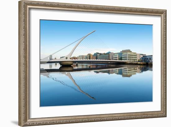 Samuel Beckett Bridge over the River Liffey, Dublin, County Dublin, Republic of Ireland, Europe-Chris Hepburn-Framed Photographic Print