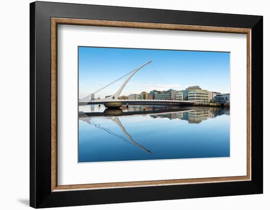Samuel Beckett Bridge over the River Liffey, Dublin, County Dublin, Republic of Ireland, Europe-Chris Hepburn-Framed Photographic Print