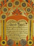 Decorated Birth and Baptism Record, Lancaster County, Pennsylvania, c.1828-Samuel Bentz-Premium Giclee Print