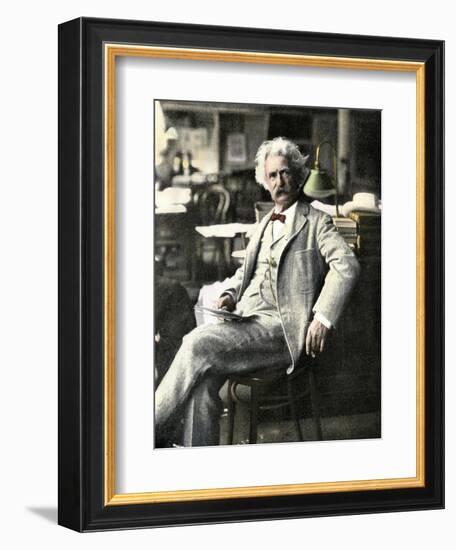 Samuel Clemens in New York Visiting His Publishers, 1900s-null-Framed Giclee Print