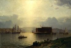 The Narrows and Fort Lafayette, Ships Coming into Port, New York Harbor, 1868 (Oil on Canvas)-Samuel Colman-Giclee Print