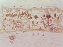 Map of the Island of Puerto Rico, 1599-Samuel de Champlain-Mounted Giclee Print
