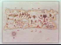 Map of the Island of Puerto Rico, 1599-Samuel de Champlain-Framed Premier Image Canvas