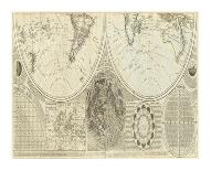 Stereographic Map of the Earth & the Moon-Samuel Dunn-Art Print