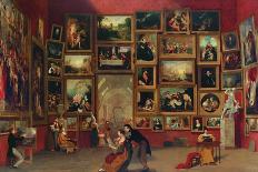 Gallery of the Louvre-Samuel F. B. Morse-Framed Stretched Canvas