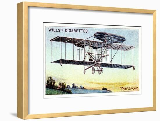 Samuel Franklin Cody , American-Born British Aviator, Flying Cody Biplane C1909-null-Framed Giclee Print