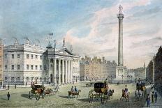 Sackville Street, Dublin, Showing the Post Office and Nelson's Column-Samuel Frederick Brocas-Mounted Giclee Print