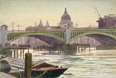 Southwark Bridge, London, 1930-Samuel Harry Hancock-Giclee Print