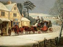 Winter Scene with the Royal Mail Halted at an Inn-Samuel Henry Alken-Giclee Print