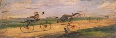 A Race Between Lallement Velocipedes, circa 1865-Samuel Henry Gordon Alken-Mounted Giclee Print