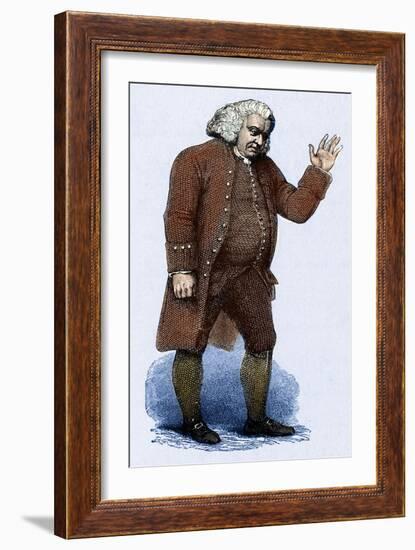 Samuel Johnson - English author, poet after Finden-William Finden-Framed Giclee Print