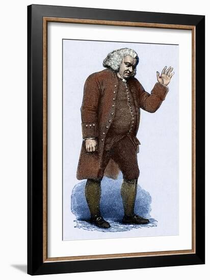 Samuel Johnson - English author, poet after Finden-William Finden-Framed Giclee Print