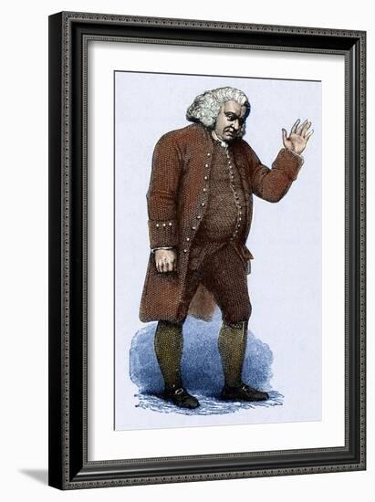 Samuel Johnson - English author, poet after Finden-William Finden-Framed Giclee Print
