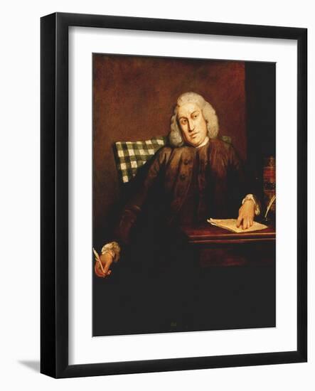 Samuel Johnson, English Man of Letters, 1756-1757-Joshua Reynolds-Framed Giclee Print
