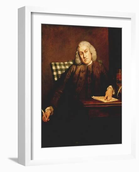 Samuel Johnson, English Man of Letters, 1756-1757-Joshua Reynolds-Framed Giclee Print