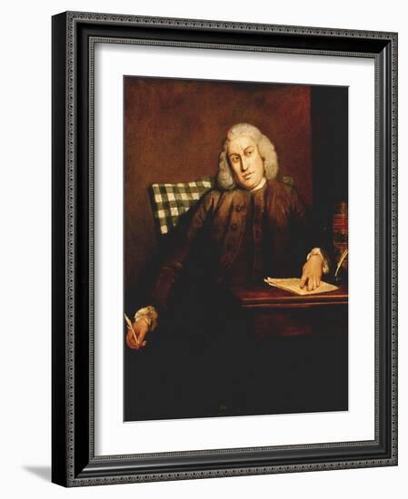 Samuel Johnson, English Man of Letters, 1756-1757-Joshua Reynolds-Framed Giclee Print