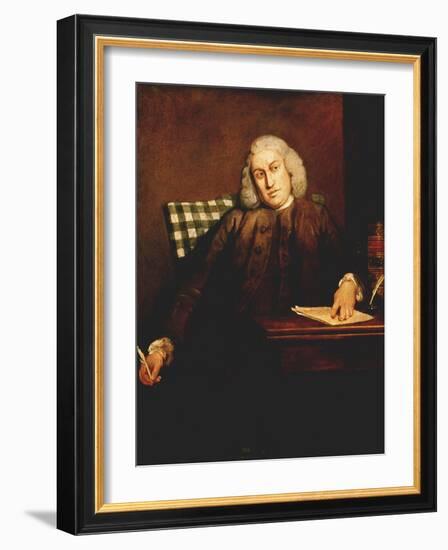 Samuel Johnson, English Man of Letters, 1756-1757-Joshua Reynolds-Framed Giclee Print