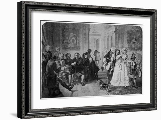 Samuel Johnson in the-Edward Matthew Ward-Framed Giclee Print