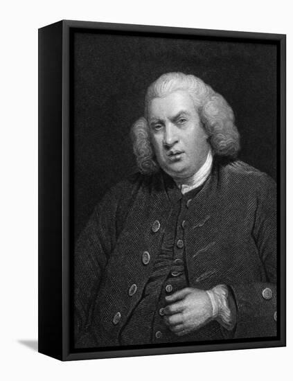 Samuel Johnson, Literary Critic, Poet, Essayist, Biographer-Joshua Reynolds-Framed Premier Image Canvas