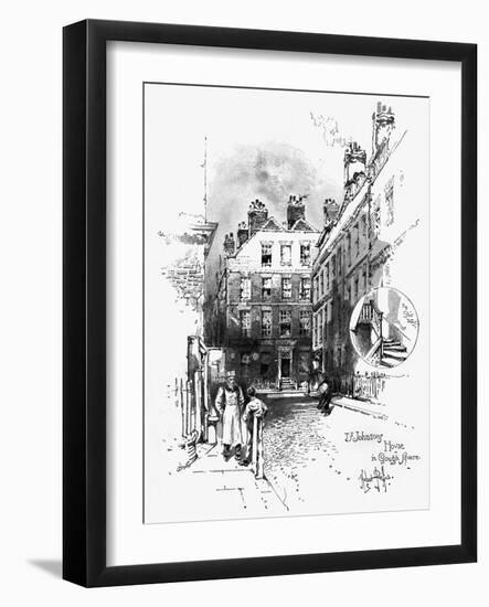 Samuel Johnson's house in-Herbert Railton-Framed Giclee Print