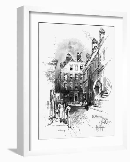 Samuel Johnson's house in-Herbert Railton-Framed Giclee Print