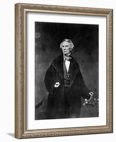 Samuel Morse and his recorder, 1857-Mathew Brady-Framed Photographic Print