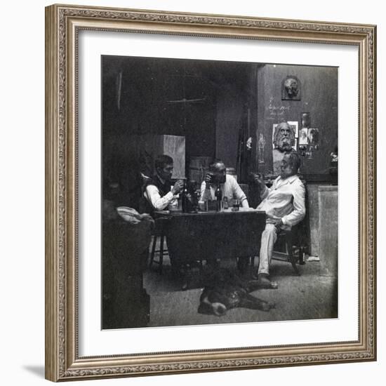 Samuel Murray, Thomas Eakins and William O'Donovan in Eakins's Chestnut Street Studio, c.1891-2-Thomas Cowperthwait Eakins-Framed Giclee Print