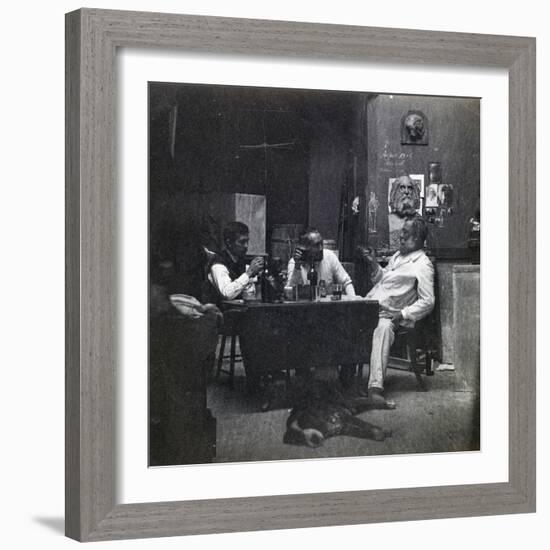 Samuel Murray, Thomas Eakins and William O'Donovan in Eakins's Chestnut Street Studio, c.1891-2-Thomas Cowperthwait Eakins-Framed Giclee Print