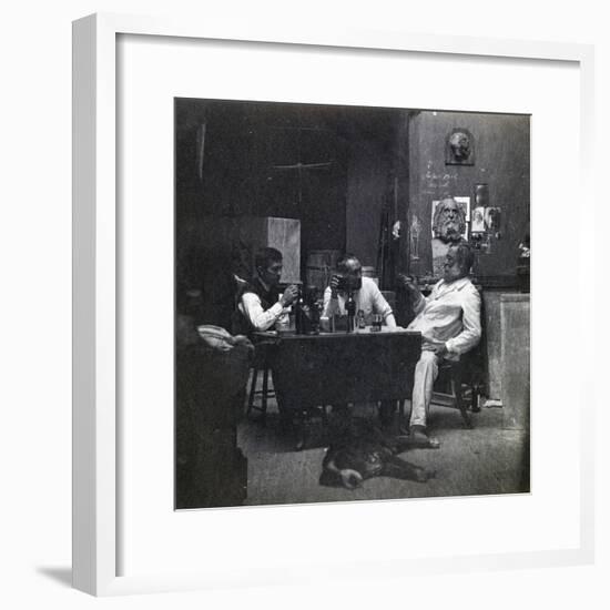 Samuel Murray, Thomas Eakins and William O'Donovan in Eakins's Chestnut Street Studio, c.1891-2-Thomas Cowperthwait Eakins-Framed Giclee Print